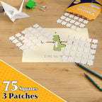 0.79" Double Sided Adhesive Dots, 75pcs Clear Mounting Putty No Residue, Easy to Peel Strong Sticky Tack for Wall Hanging, Crafts, Posters, Photos, DIY Projects