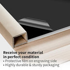 Trotec TroLase Lights | 24"x12"x1/250"(0.1mm thick) | Adhesive-Backed Flexible Laser Engraving Sheet/Film for Decal & Label | Double Color Plastic Sheet for Engraving | Black/White | 10pcs
