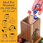 Wooden Magnetic Dice Tower with Tray - Dungeons and Dragons Accessory - Portable Dice Roller for Tabletop RPG - DND Gifts