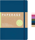 PAPERAGE Recycled Blank Journal Notebook, (Dark Blue), 160 Pages, Medium 5.6 in x 8 in - 100 GSM Thick Paper – Hardcover Journaling Notebook for Work, School, Note Taking or Sketching