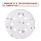 150pcs 150 Grit Sanding Discs, 5-Inch 8-Hole Sandpaper, for Woodworking or Automotive