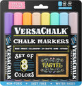 VersaChalk Pastel Liquid Chalk Markers, Set of 8-5mm Tip