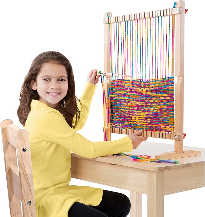 Melissa & Doug Wooden Multi-Craft Weaving Loom: Extra-Large Frame (22.75 x 16.5 inches)