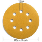 5-Inch 8-Hole Hook and Loop Sanding Discs 180-Grit Random Orbit Sandpaper, 50-Pack