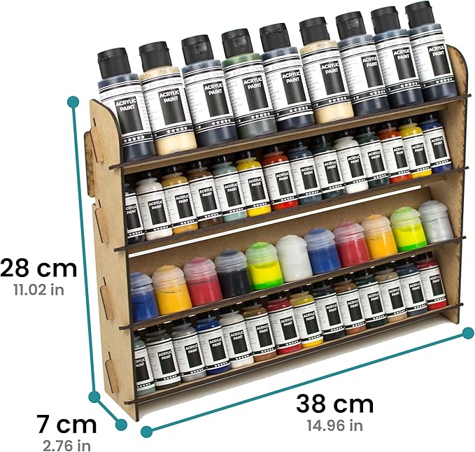 Paint Rack for Model Paints. Hobby Craft Citadel Vallejo Tamiya Army Wall Paint Rack Stand Paint Holder Organiser Miniature Warhammer Paint Storage Model Painting Station (Universal)
