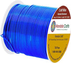 Mandala Crafts 18 Gauge Anodized Aluminum Craft Wire for Jewelry Making - 100 FT Colored Flexible True Blue Wire - Bendable for Bonsai Armature Crafting Sculpting