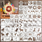 Small Stencils for Painting on Wood Reusable, 3 Inch Reusable Stencil for Craft Ornament Paint Template Stencils for Wall Card Rock Wood Signs Coasters Canvas Home Decor (Dog)