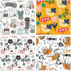 24 Sheets 12 Designs Scrapbook Paper Pad,6"×6” Single-Sided Decopodge Craft Cardstock Paper,Christmas Scrapbooking DIY Decorative Background Cardmaking Supplies.Cat's Life