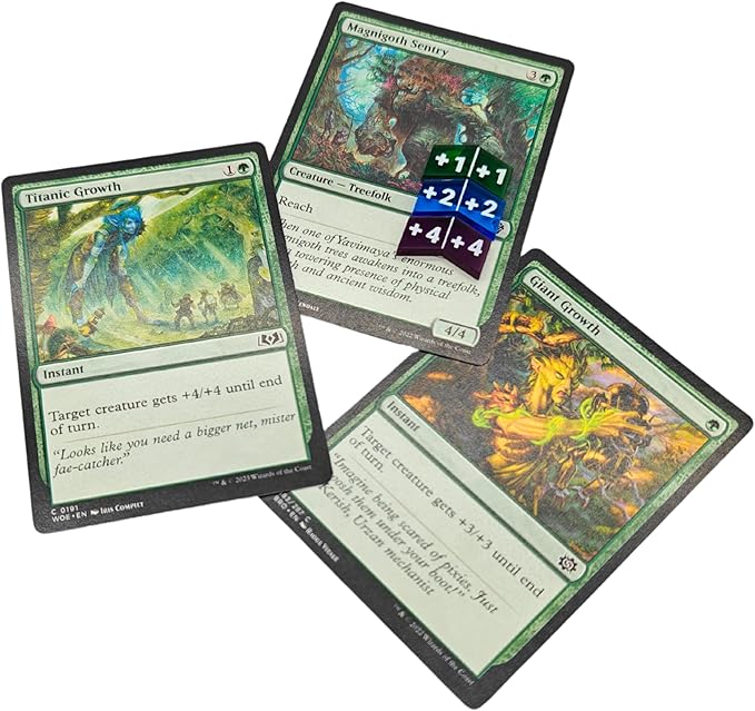 Futhark MTG Stat Counters / Buff Counters for Magic The Gathering - Set of 60 Color Coded MTG Tokens - Improved Gameplay with This Great Magic The Gathering Gift