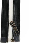 Leekayer 5# 30 Inch Separating Jacket Zipper Black Nickel 76cm Metal Zipper Heavy Duty Metal Zippers for Sewing Crafts Bag Replacement Zipper for Repair Coats