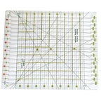 8.5"x8.5" Acrylic Quilting Ruler Durable Patchwork Ruler, Slotted Rulers for Quilting Fabric Cutting Crafts 1/4 Inch Quilting Seam