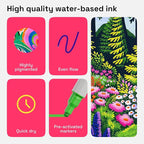 ARTISTRO Vibrant Acrylic Paint Markers for Rock, Fabric, Glass, Wood, Paper, Ceramic, Canvas & More - 36 Dual-Tip Paint Pens (Dot & Fine) - Quick Dry, Teacher Classrooms Must Have, Drawing Markers