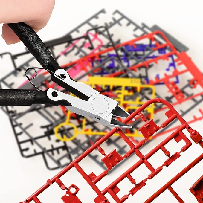 BOENFU 5 inch Precision Flush Cutters Multi-functional Wire Snips, Ideal for Model, Electronics, Sprue Cutting, and All Precision Cutting Tasks