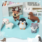 WATINC Needle Felting Kit - 5 Set Unique Different Cute Doll Wool Felt Needle Tools Foam Pad Instruction, DIY Home Decoration Craft Party Supplies for Art Work Starter Beginners (Polar Animal)