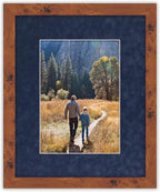 Pack of TEN 8x10 Mats Bevel Cut for 6x8 Photos - Acid Free Navy Suede Precut Matboards For Pictures, Photos, Framing - 4-ply Thickness