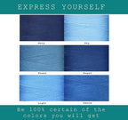 BlesSew Sewing Thread in Blue Color Tones – 6 Spools of Polyester Thread for Sewing Machine for Beginners, Hand Stitching & Quilting - 1000 yds per Spool