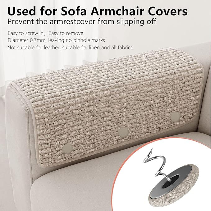 12 Colors Fabric Covered Button Twist Pins Dust Ruffle Pins- for Sofa，Upholstery，Armchair Caddies, Armrest Covers,Bed Skirts, Slipcovers, Headliners (Light Brown, 24)