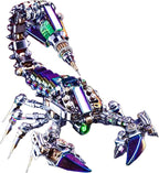 Mostarle Cyberpunk Rage Scorpion 3D Metal Puzzle, DIY Sci-Fi Model with with Glowing LED Core, Magnetic Assembly, Creative Gift & Futuristic Home Décor for Adults & Teens