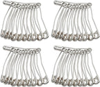 60Pcs Curved Safety Pins Size 4, 2-1/4 inch / 57mm Quilting Basting Pins, Bent Safety Pins for Quilting and Knitting (Sliver)