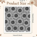 CHGCRAFT Wishing Flowers Polymer Clay Texture Sheets Silicone Texture Stamp Clay Texture Mat Modeling Pattern Pad Texture Sheets for Jewelry and Clay Earrings Tools, 5.5x5.5 inch