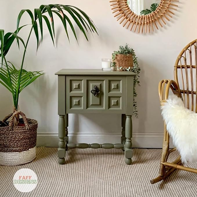 Dixie Belle Paint Company Chalk Finish Furniture Paint - Spanish Moss (16oz) - Matte Succulent Green Chic Chalk Mineral DIY Furniture Paint