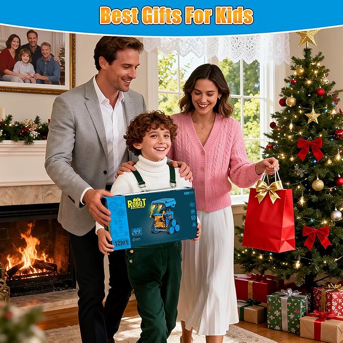AESGOGO 12 in 1 STEM Solar Power Robots Toys for Boys Age 8-12, DIY Educational Science Building Experiment Robotic Kit for Kids, Christmas Birthday Gifts for Boys Girls Teens Aged 8 9 10 11 12 13