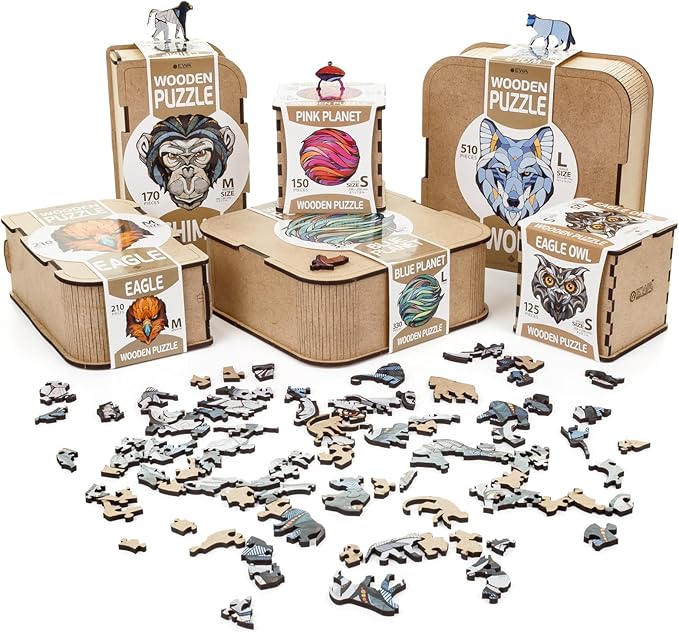 EWA Home Décor – Eagle Own Small 125 Pieces – Wooden Jigsaw Puzzle for Adults – Perfect for Artistic Home Decoration and Mindful Relaxation