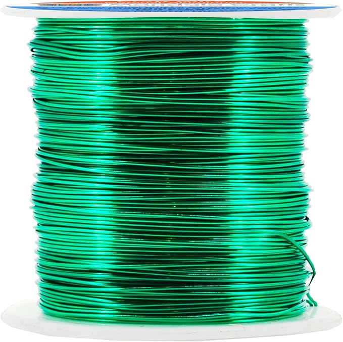 Mandala Crafts 20 Gauge Anodized Aluminum Craft Wire for Jewelry Making - 100 FT Colored Flexible Kelly Green Wire - Bendable for Bonsai Armature Crafting Sculpting