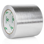 BOMEI PACK Adhesive Aluminum Foil Heat Shield Tape Barrier 4in x 66ft, Fiberglass Thermal Insulation Reflective Material High Temp
