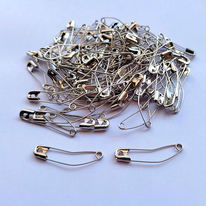 Curved Safety Pins for Quilting, Basting Pins, Size 2, 100-count