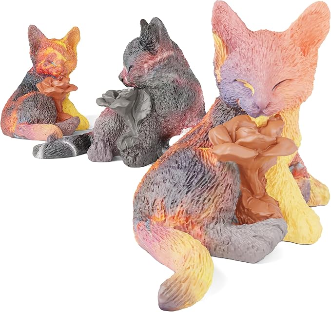 Rose Cat Candle Animal Resin Casting Soap Making Molds Silicone for Home Decorate 3D Clay Mold
