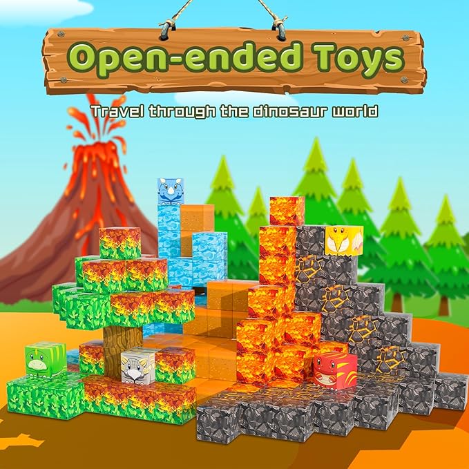 1 inch Magnetic Blocks - 120PCS Magnetic Toy Set, STEM Montessori Sensory Toys for 3+ Year Old Boys & Girls, Creative Construction Toys Gift for Toddlers Kids