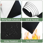 Tolanbbt Sponge Neoprene Foam Sheet with Adhesive - 1/8” Thick, 12” x 118” Closed Cell Foam Rubber Roll, Weatherproof Soundproof Padding for Automotive, Cabinet, Furniture, Crafts, DIY, Black