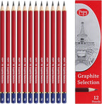 Pepy Graphite Professional Drawing Pencils - Set of 12 7B Pre-Sharpened Black Lead Pencils; Perfect for Drawing, Sketching and Shading, Graphic and Fine Art