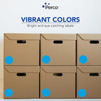 Perco Light Blue 3-Inch Round Circle Dot Sticker Labels - Multi-Roll Pack (3 Rolls, 500 Labels Each) - Permanent Adhesive, Vibrant Colors, Strong Hold - Perforated for Easy Use - Made in USA