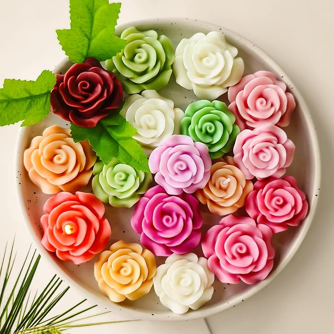 2 Pack Flower Soap & Candle Mold - Silicone 3D Molds for Flower, Peony & Home Decor - Resin Casting & Making Molds