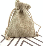 Palmhomee Pack of 25 Burlap Gift Bags with Drawstring Linen Jewelry Pouches Wedding Hessian Jute Bags for Birthday and Treat Pouches Party Wedding Favors Gift (2.8x3.6 Inch, Burlap)
