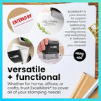 ExcelMark Custom Stamp – Clear & Crisp Impressions – Personalized Self-Inking Rubber Stamp – Use for Address Stamp and More (Small)