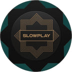 SLOWPLAY Nash Clay Poker Chips, 14 Grams Heavyweight Clay Composite, 40mm Large Chips in Bulk, Pack of 50 in Green Without Denomination