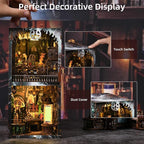 Book Nook Kit - DIY Miniature House Dollhouse Kit for Adults and Teens, Steampunk Booknook Tiny House Bookshelf Decor 3D Wooden Puzzle (Mad Scientist Lab)