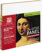 Ampersand Art Supply Wood Gesso Art Painting Panel: Canvas Texture, 3/8 Inch Depth, 4" x 4"