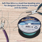 Soft Flex 49 Strand Beading Wire - Medium 0.19 Diameter - 100 Feet Nylon Design Wire