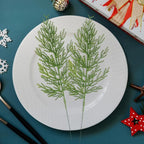 Hananona 120 Pcs Artificial Faux Greenery Sprigs and Twigs - Pine and Cedar Stems for Christmas Holiday DIY, 120 Pieces, Green