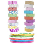 26 Rolls Glitter Washi Tape, Colored Masking Tape Set, 5mm/15mm Decorative Tape for DIY Art Crafting Scrapbooking Journaling Gift Packaging