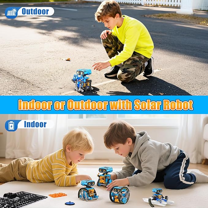 AESGOGO 12 in 1 STEM Solar Power Robots Toys for Boys Age 8-12, DIY Educational Science Building Experiment Robotic Kit for Kids, Christmas Birthday Gifts for Boys Girls Teens Aged 8 9 10 11 12 13