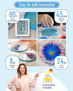 Nicpro UV Resin, 8000g Large Crystal Clear Cure Kit, No Mixing & Quick Curing Transparent Solar Activated Glue for Jewelry Making, Epoxy Resin Molds, Coating and Casting