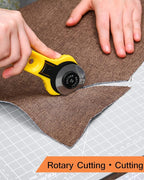Density-upgraded 9"x12" Self Healing Cutting Mat, Idemeet Rotary Sewing Mat for Crafts, 5-Ply Blade Table Protector Cut Board for Fabric Leather Cutting Quilting Modeling Hobby Project, A4, Gray