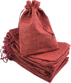 Palmhomee Pack of 25 Burlap Gift Bags with Drawstring Linen Jewelry Pouches Wedding Hessian Jute Bags for Birthday Jewelry and Treat Pouches Party Wedding Favors Gift Art and DIY Craft (7x9 Inch,