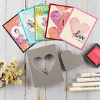 BAOFALI 4 Pcs Heart Cut Stamping Foam Grey Moldable Foam Stamps Plastic Dry Foam Stamp Pad Cut and Dry Foam Stamping Foam Block for Sculpture, Modeling, DIY Arts and Handicrafts Projects