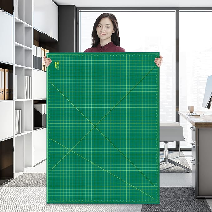 ArtAt Self Healing Cutting Mat: 48″x 36″ Green Double Sided PVC Non-Slip 5 Layers Craft Mat for Maximum Healing - Great for Sewing & Quilting & Scrapbooking and Craft & Art Projects…
